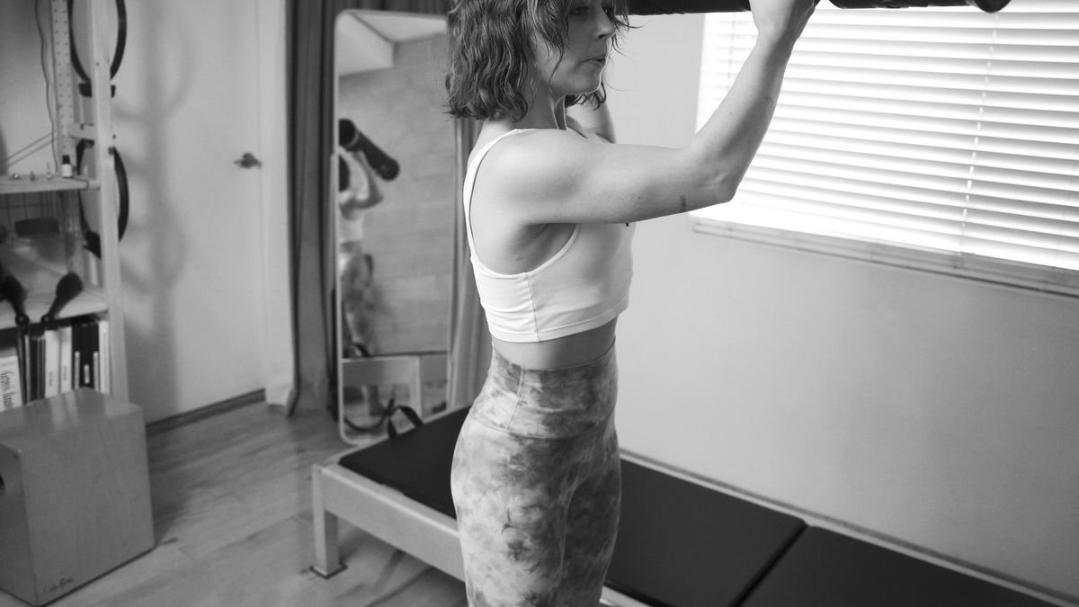Image of a person performing functional movement exercises in the private Pilates studio at West Hollywood Pilates.