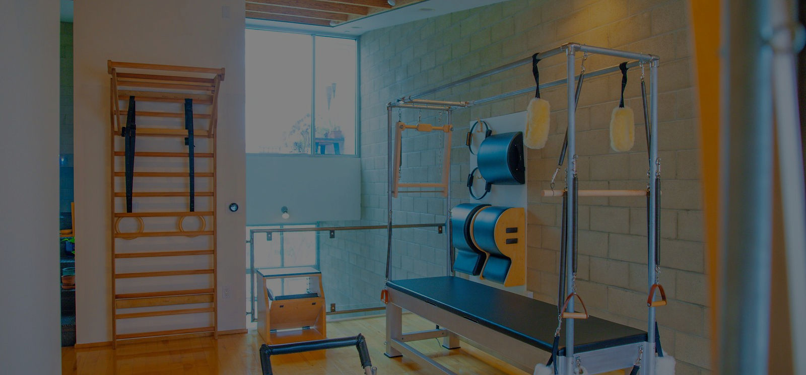 Classical Pilates reformer and Cadillac at West Hollywood Pilates studio